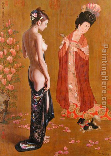 Rising beauty painting - Guan zeju Rising beauty art painting